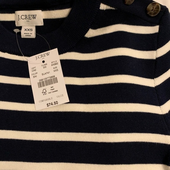 New - navy blue crew neck knit top - Picture 4 of 4